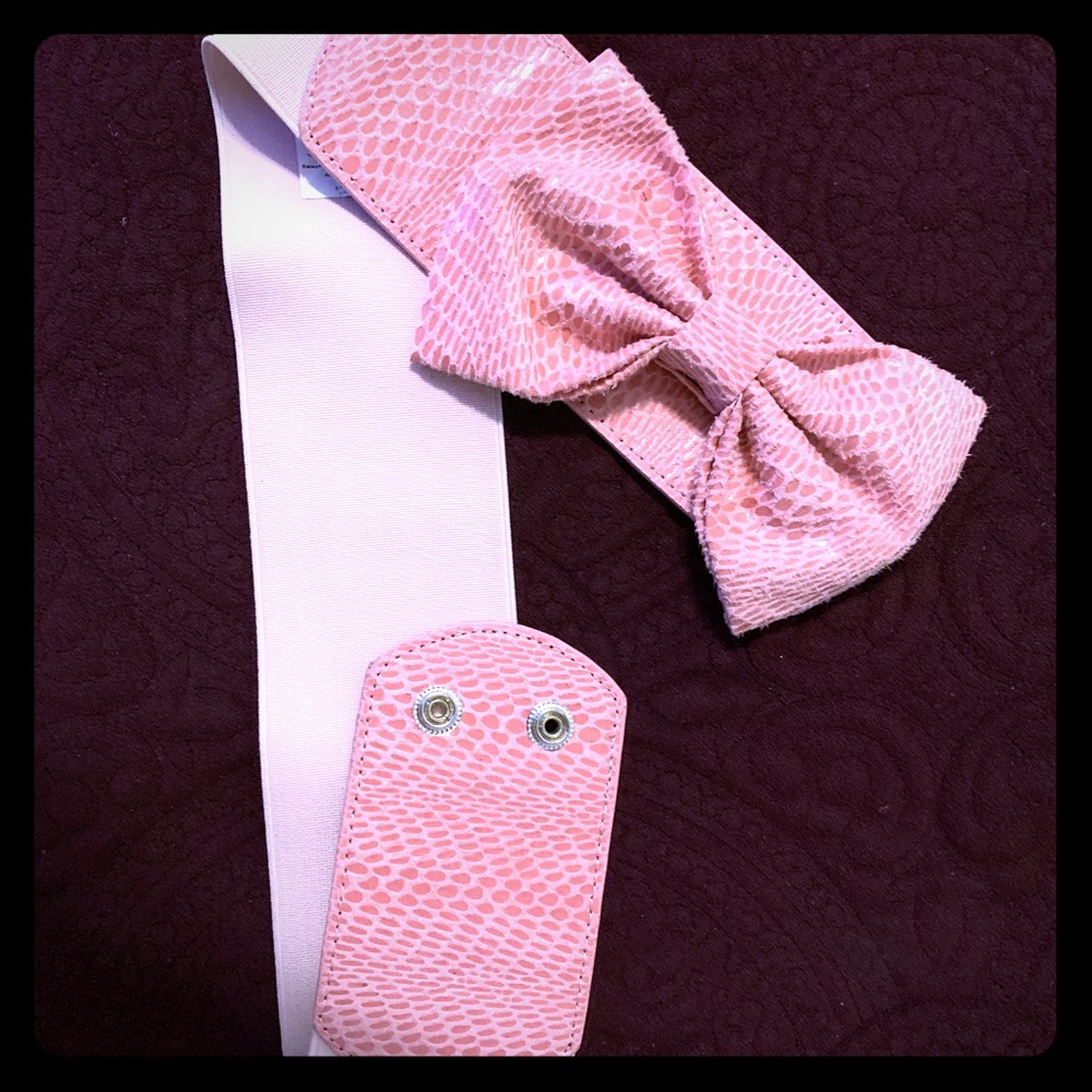Pink Bow Tie Belt